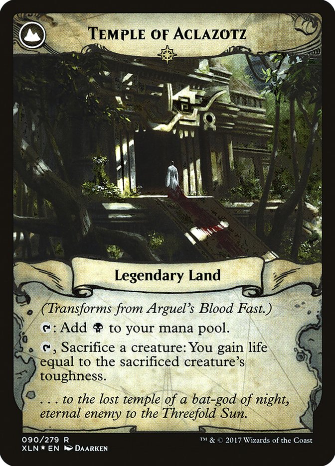 Arguel's Blood Fast // Temple of Aclazotz [Ixalan Prerelease Promos] - Image 2