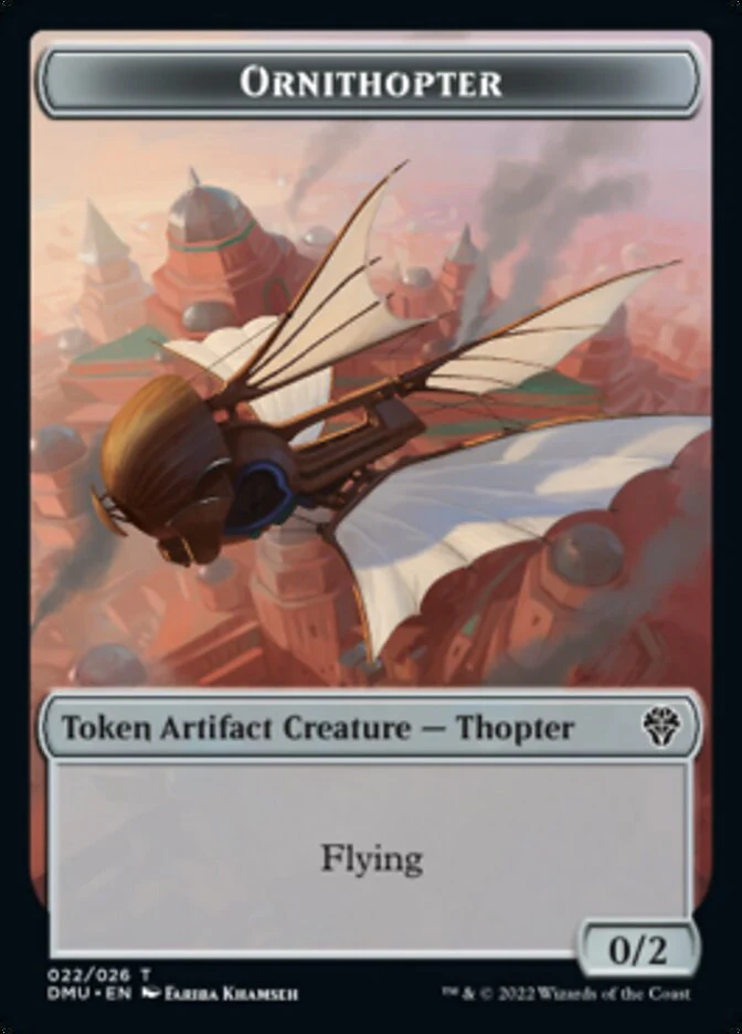 Bird (002) // Ornithopter Double-Sided Token [Dominaria United Tokens] - Image 2