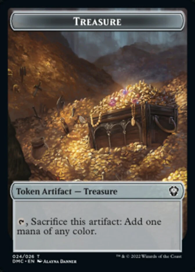 Bird (002) // Treasure Double-Sided Token [Dominaria United Tokens] - Image 2