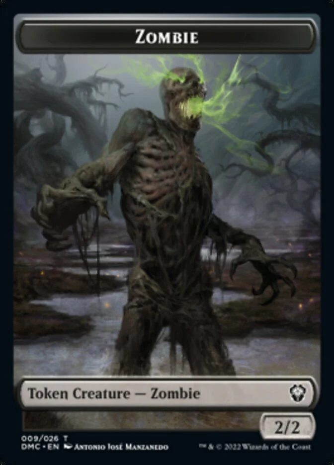 Bird (002) // Zombie Double-Sided Token [Dominaria United Tokens] - Image 2