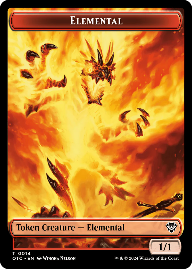Bird Illusion // Elemental (0014) Double-Sided Token [Outlaws of Thunder Junction Commander Tokens] - Image 2