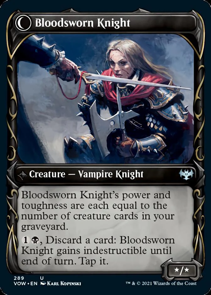 Bloodsworn Squire // Bloodsworn Knight (Showcase Fang Frame) [Innistrad: Crimson Vow] - Image 2