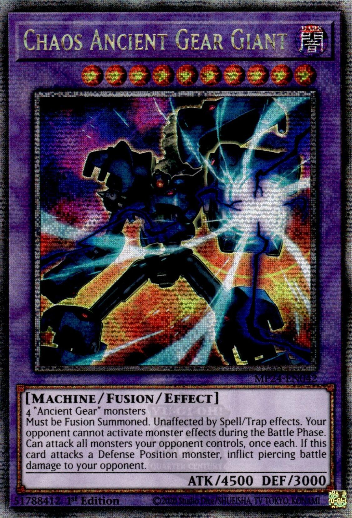 Chaos Ancient Gear Giant [MP24-EN042] Quarter Century Secret Rare - Image 3