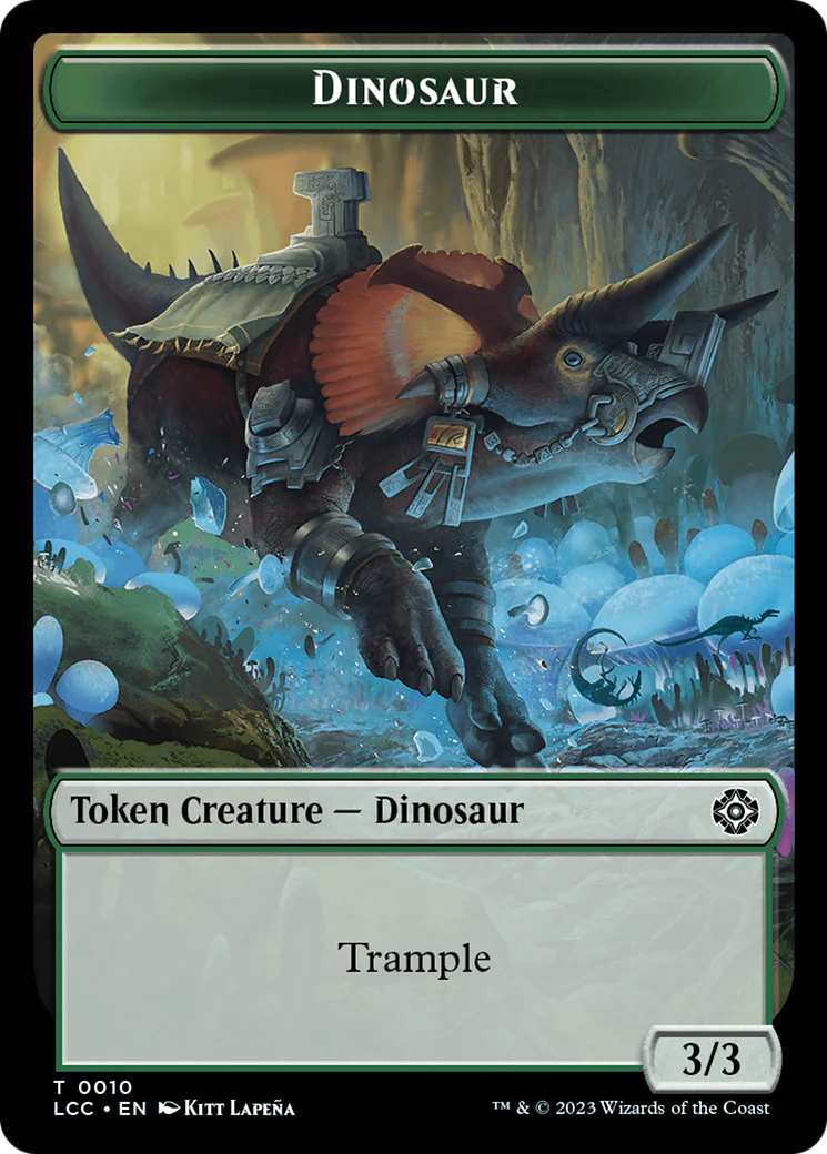 City's Blessing // Dinosaur Double-Sided Token [The Lost Caverns of Ixalan Commander Tokens] - Image 2