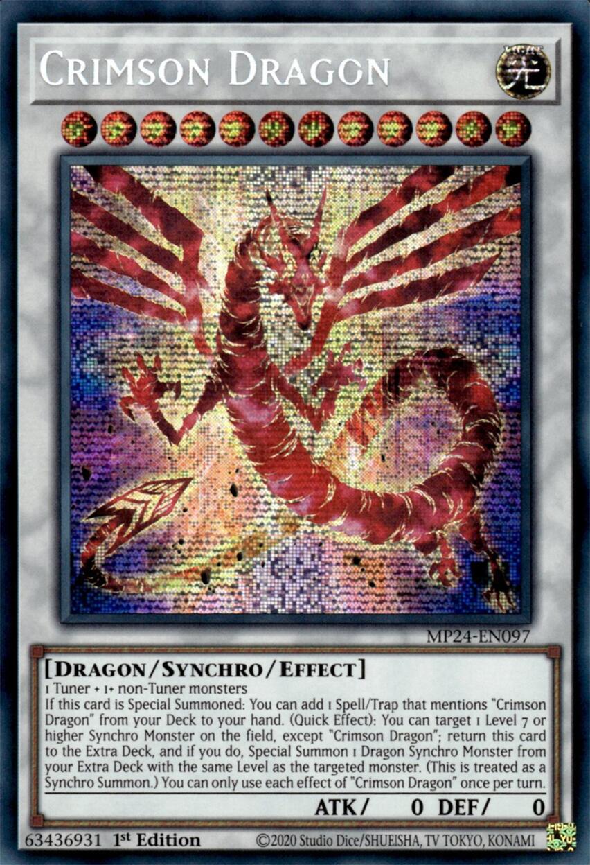 Crimson Dragon (card) [MP24-EN097] Prismatic Secret Rare - Image 3