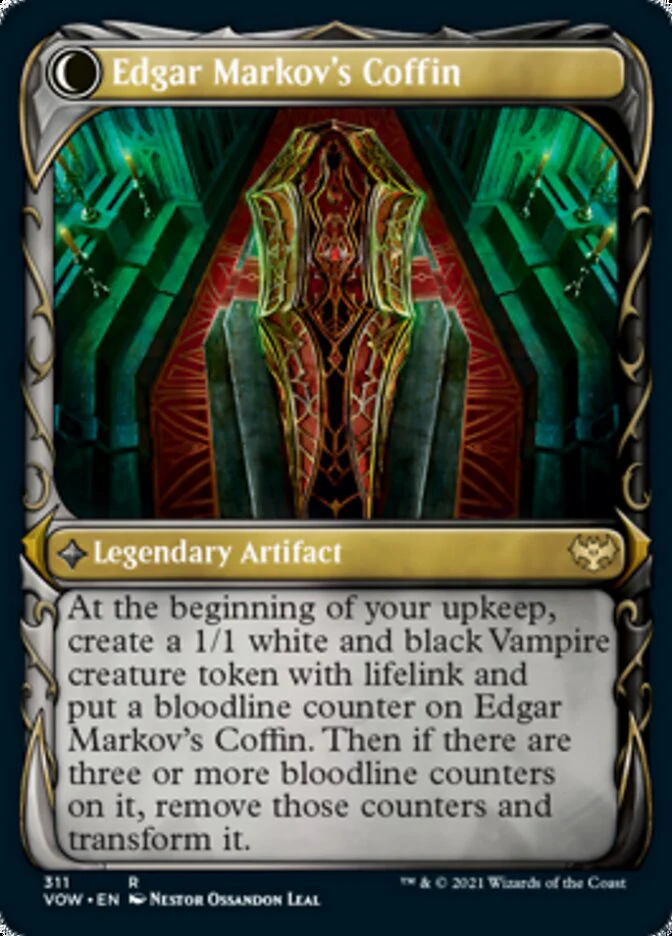 Edgar, Charmed Groom // Edgar Markov's Coffin (Showcase Fang Frame) [Innistrad: Crimson Vow] - Image 2