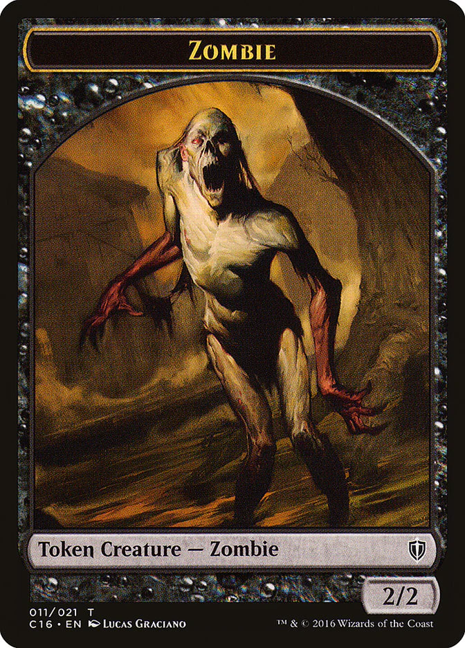 Elf Warrior // Zombie Double-Sided Token [Commander 2016 Tokens] - Image 2