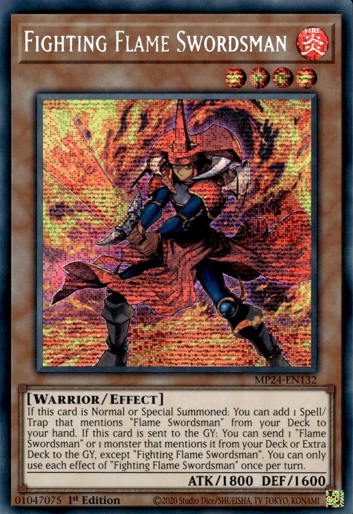 Fighting Flame Swordsman [MP24-EN132] Prismatic Secret Rare - Image 2