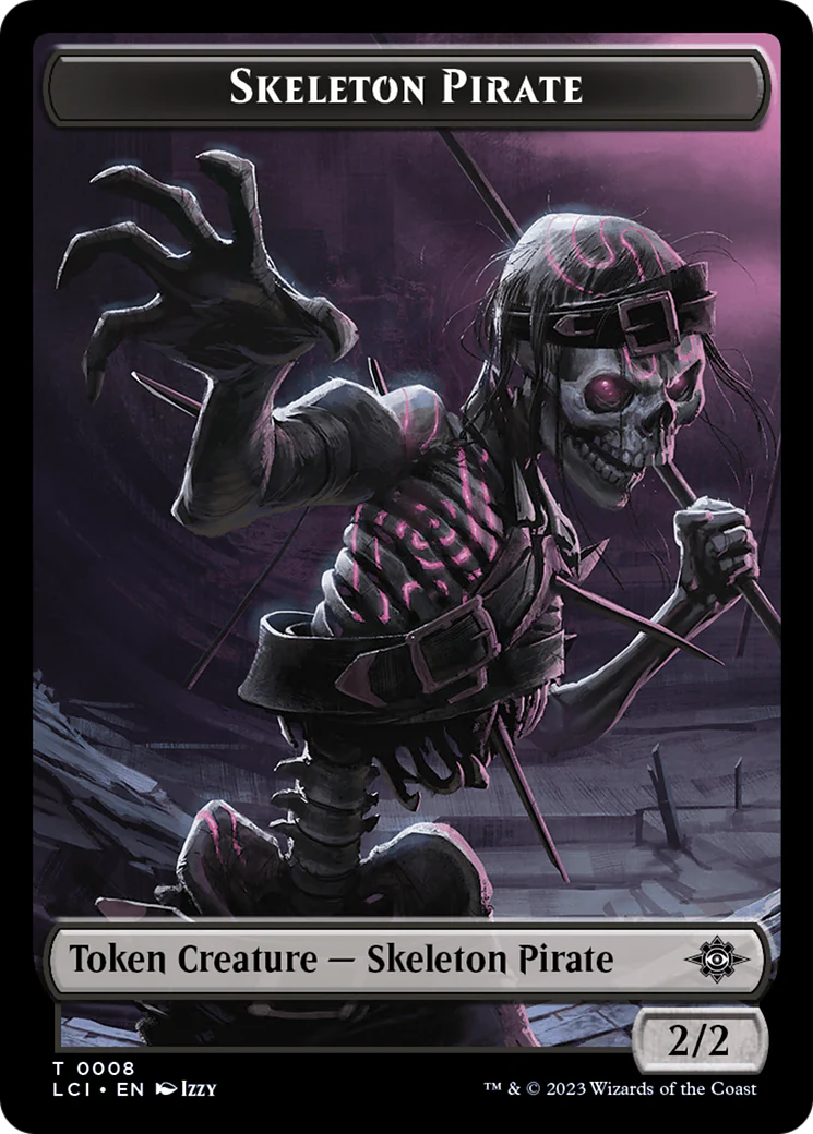Fungus Dinosaur // Skeleton Pirate Double-Sided Token [The Lost Caverns of Ixalan Tokens] - Image 2