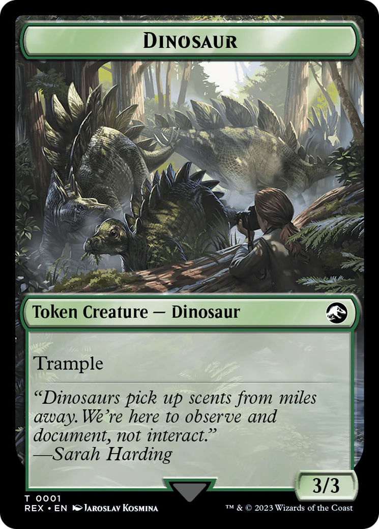 Gnome // Dinosaur (0001) Double-Sided Token [The Lost Caverns of Ixalan Tokens] - Image 2