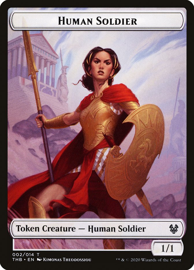 Goat // Human Soldier Double-Sided Token [Theros Beyond Death Tokens] - Image 2