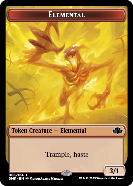 Goblin // Elemental Double-Sided Token [Dominaria Remastered Tokens] - Image 2