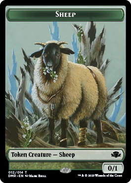 Goblin // Sheep Double-Sided Token [Dominaria Remastered Tokens] - Image 2