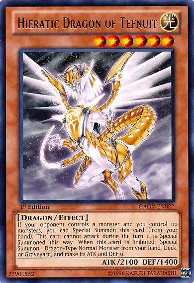 Hieratic Dragon of Tefnuit [GAOV-EN022] Rare