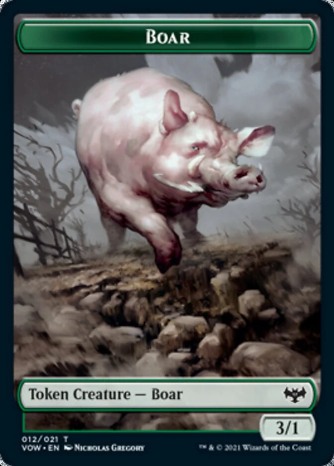 Insect // Boar Double-Sided Token [Innistrad: Crimson Vow Tokens] - Image 2