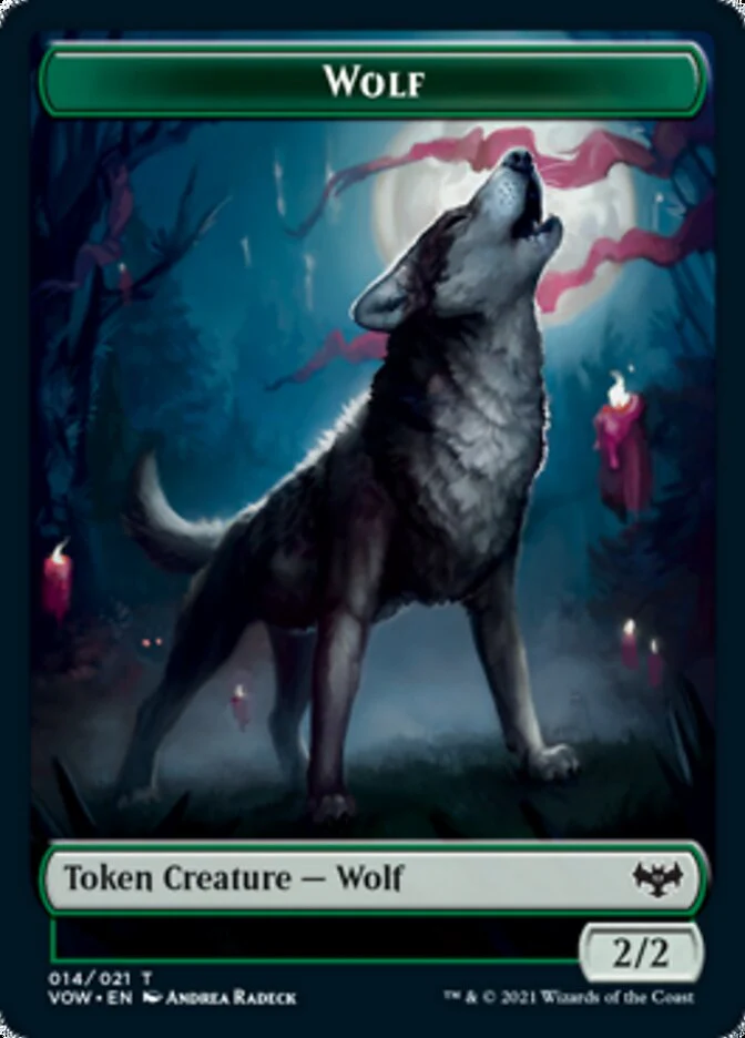 Insect // Wolf (014) Double-Sided Token [Innistrad: Crimson Vow Tokens] - Image 2