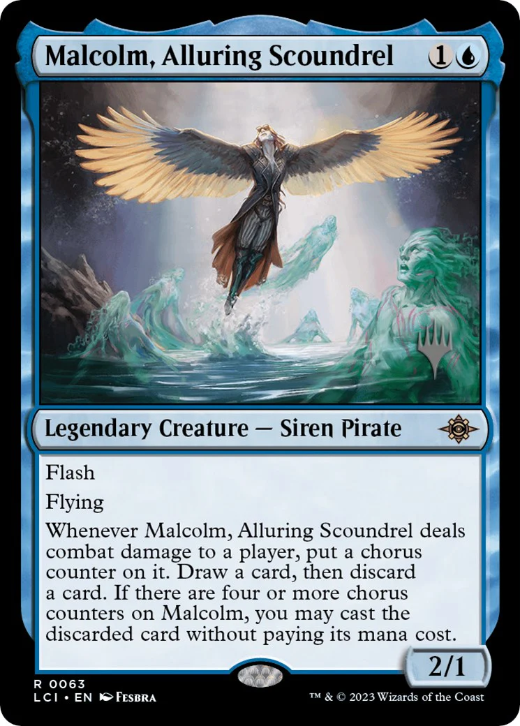 Malcolm, Alluring Scoundrel (Promo Pack) [The Lost Caverns of Ixalan Promos] - Image 2