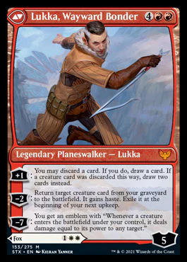 Mila, Crafty Companion // Lukka, Wayward Bonder [Strixhaven: School of Mages] - Image 2