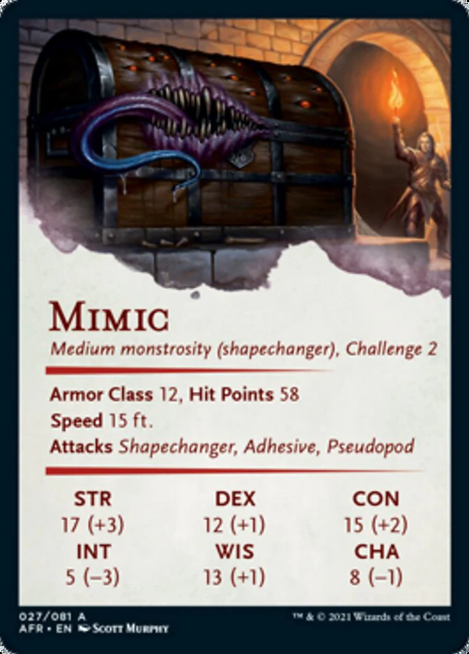 Mimic Art Card [Dungeons & Dragons: Adventures in the Forgotten Realms Art Series] - Image 2