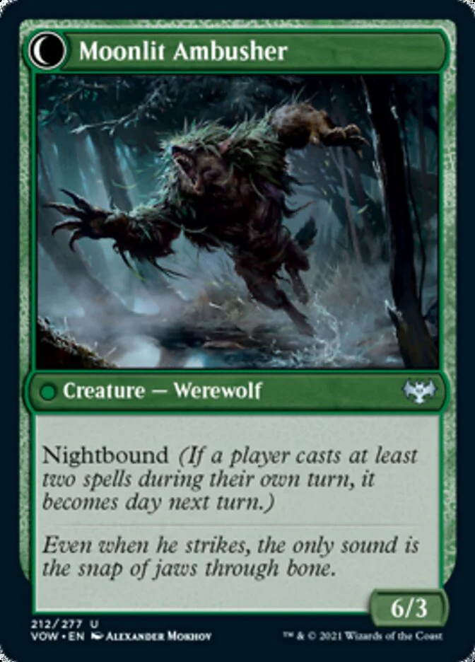 Oakshade Stalker // Moonlit Ambusher [Innistrad: Crimson Vow] - Image 2