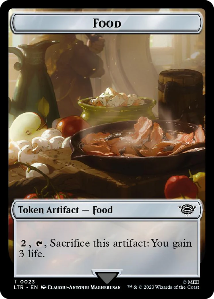 Orc Army (0018) // Food (0023) Double-Sided Token (Surge Foil) [The Lord of the Rings: Tales of Middle-Earth Tokens] - Image 2