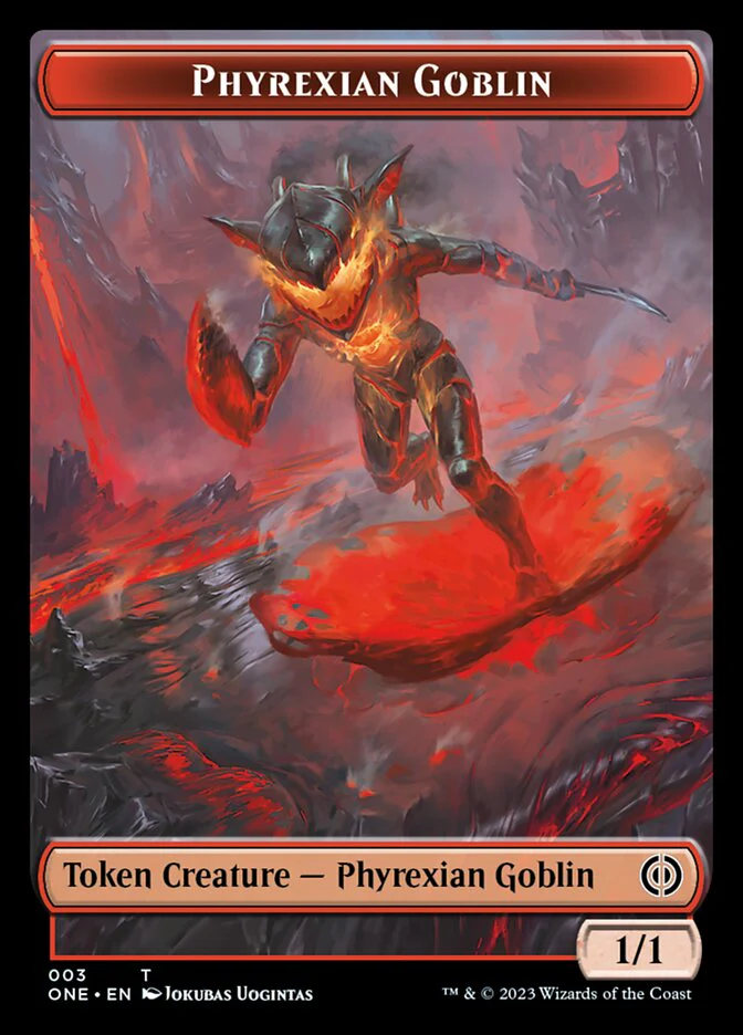 Phyrexian Mite (011) // Phyrexian Goblin Double-Sided Token [Phyrexia: All Will Be One Tokens] - Image 4