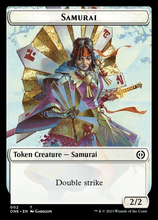 Phyrexian Mite (011) // Samurai Double-Sided Token [Phyrexia: All Will Be One Tokens] - Image 2