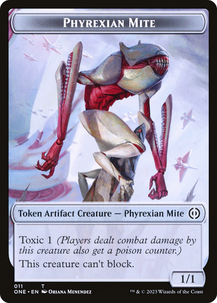 Phyrexian Mite (011) // The Hollow Sentinel Double-Sided Token [Phyrexia: All Will Be One Tokens] - Image 3