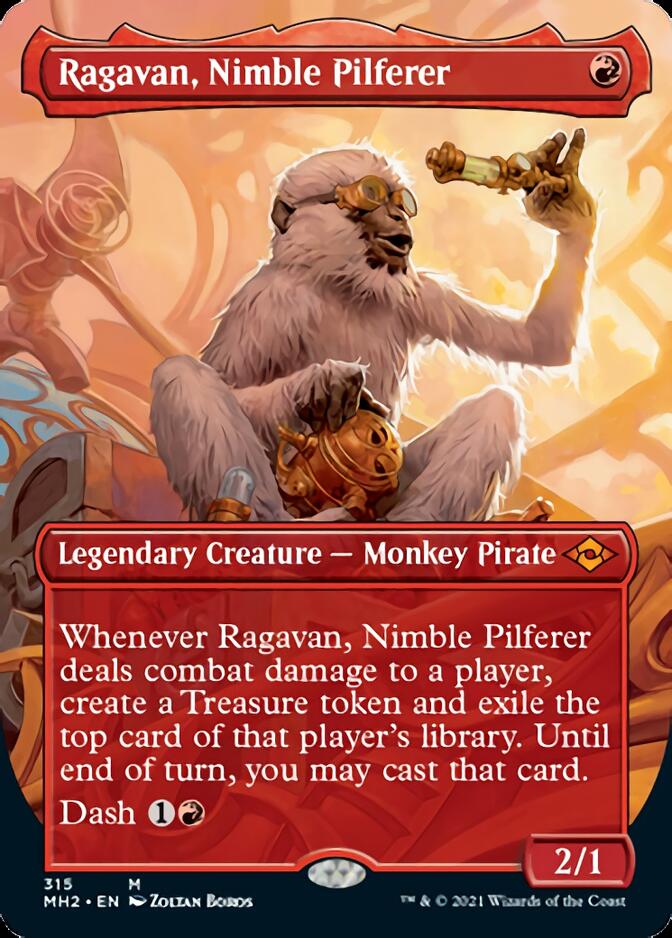 Ragavan, Nimble Pilferer (Borderless Alternate Art) [Modern Horizons 2] - Image 2