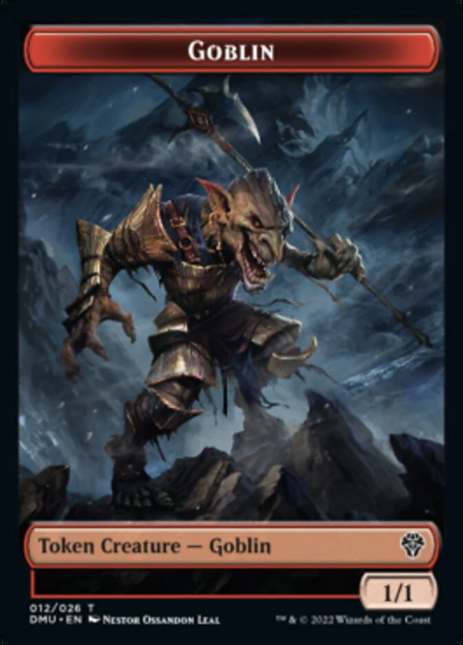 Saproling // Goblin Double-Sided Token [Dominaria United Tokens] - Image 2