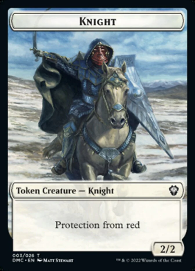 Saproling // Knight Double-Sided Token [Dominaria United Tokens] - Image 2