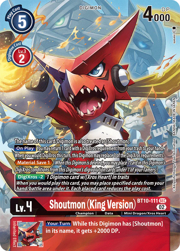 Shoutmon (King Version) [BT10-111] (Alternate Art) [Xros Encounter]