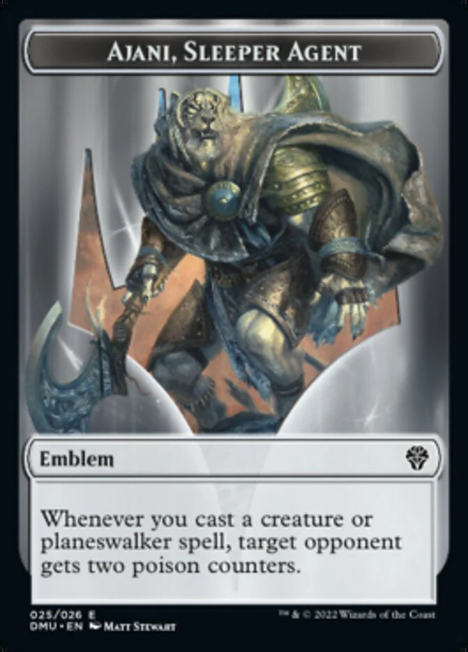 Soldier // Ajani, Sleeper Agent Emblem Double-Sided Token [Dominaria United Tokens] - Image 2