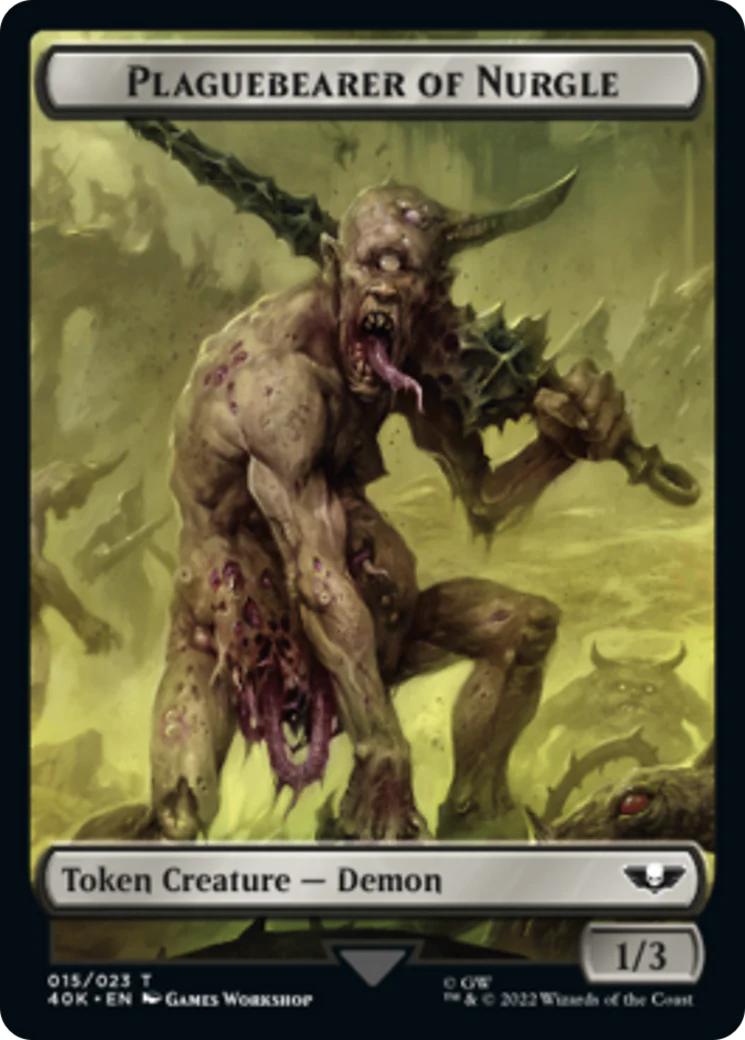 Spawn // Plaguebearer of Nurgle Double-Sided Token [Warhammer 40,000 Tokens] - Image 2