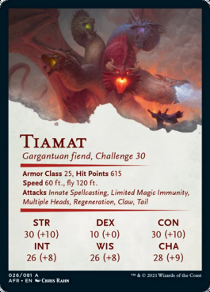 Tiamat Art Card [Dungeons & Dragons: Adventures in the Forgotten Realms Art Series] - Image 2