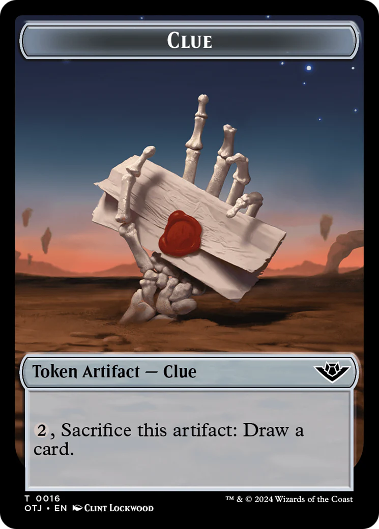 Treasure // Clue Double-Sided Token [Outlaws of Thunder Junction Tokens] - Image 2