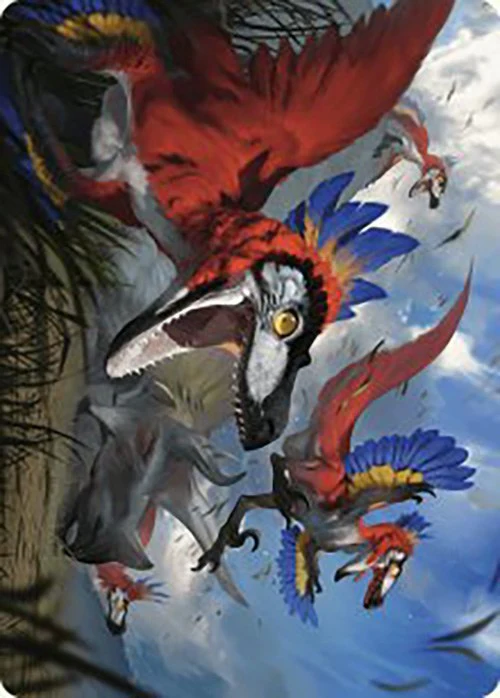 Wrathful Raptors Art Card [The Lost Caverns of Ixalan Art Series] - Image 2