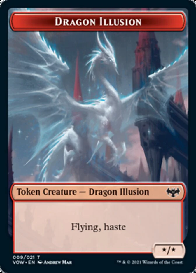 Zombie (008) // Dragon Illusion Double-Sided Token [Innistrad: Crimson Vow Tokens] - Image 2