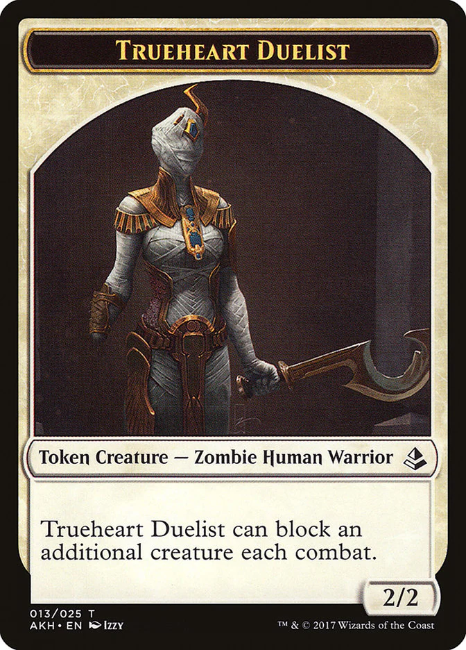 Zombie // Trueheart Duelist Double-Sided Token [Amonkhet Tokens] - Image 2